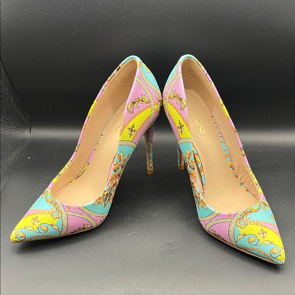 Aldo Colorful Patterned Women's Heels - Picture 2 of 10